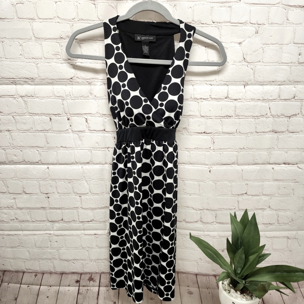 INC Black & White Summer Dress Petite S